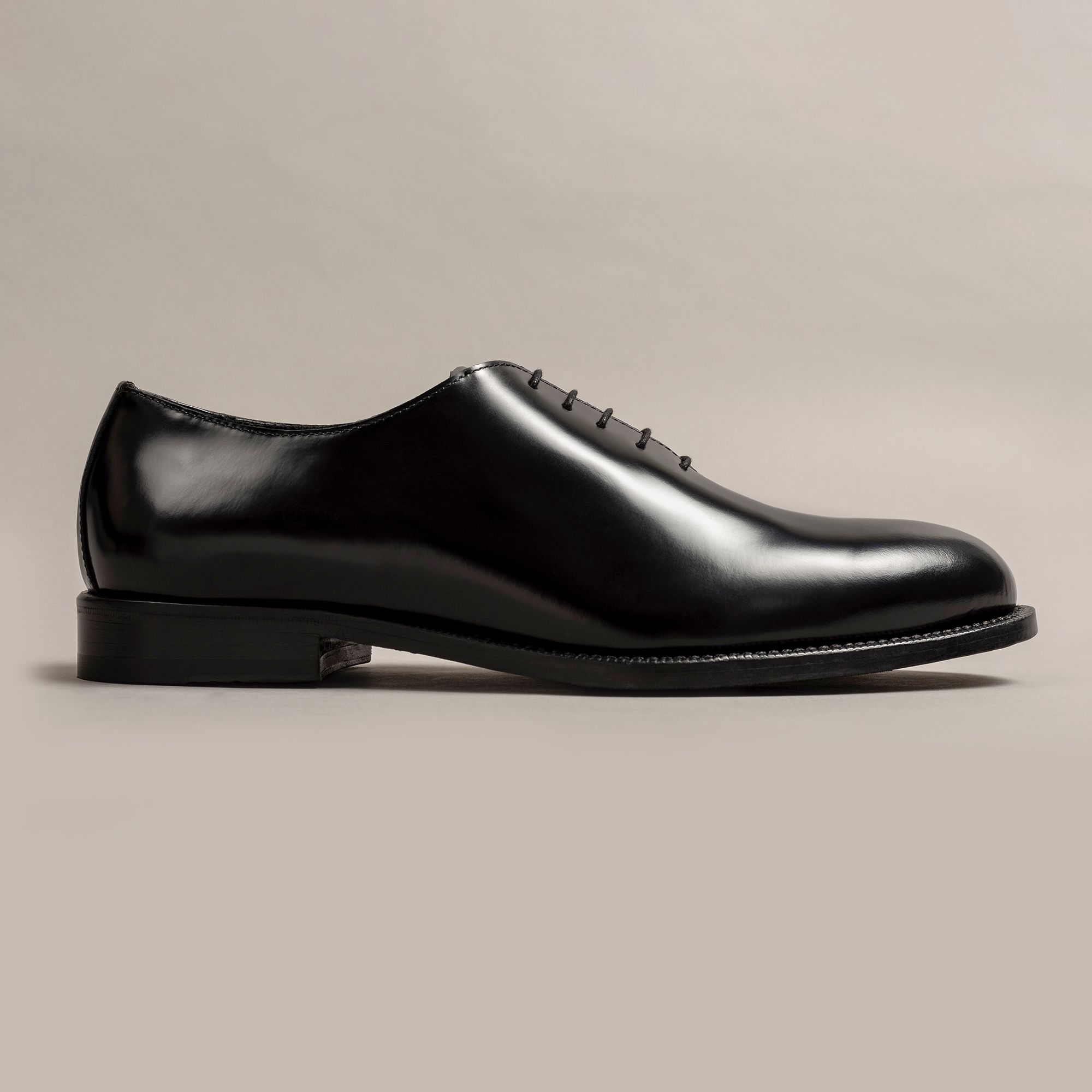 Black Leather Oxford Shoes
