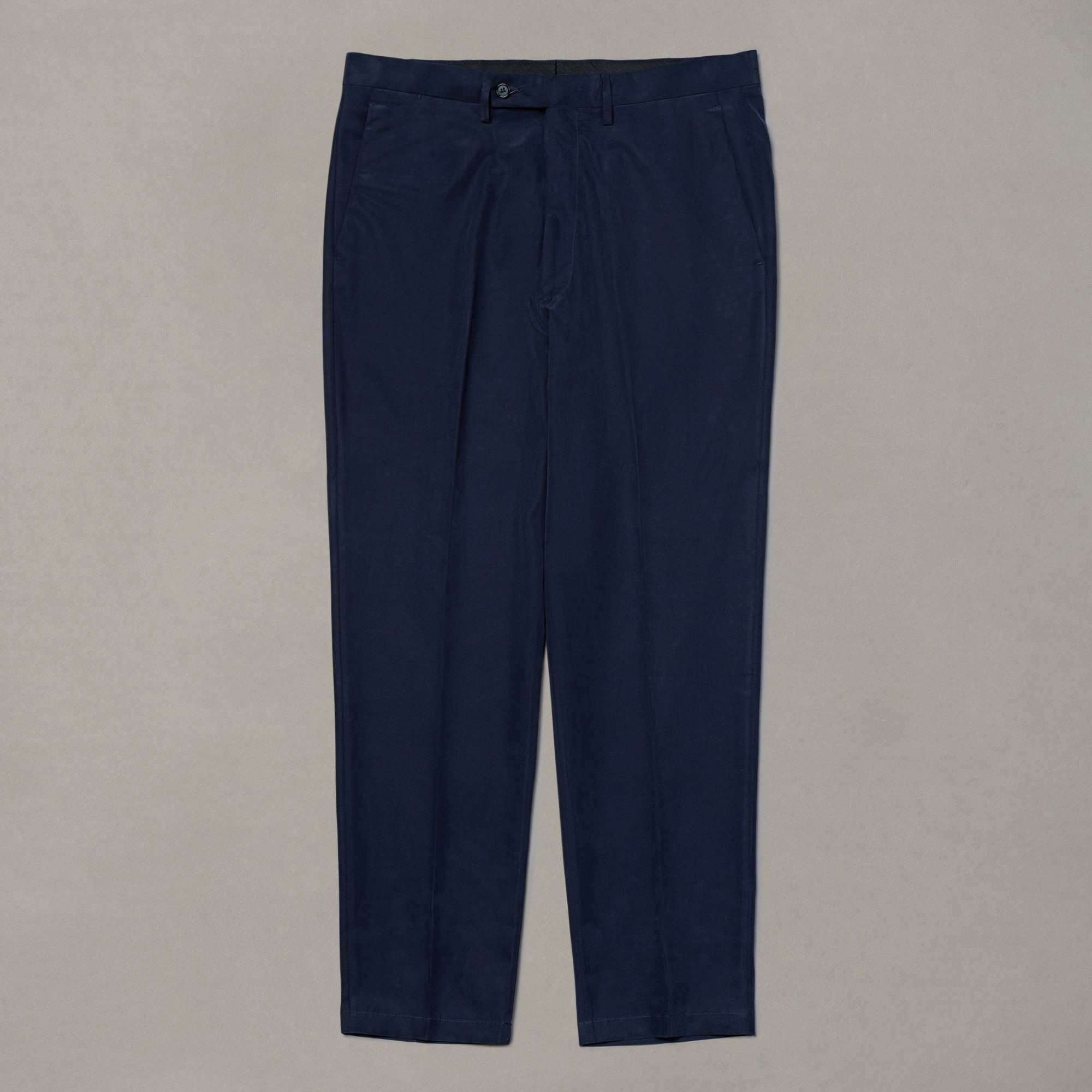 Blue Cupro-Cotton Trousers