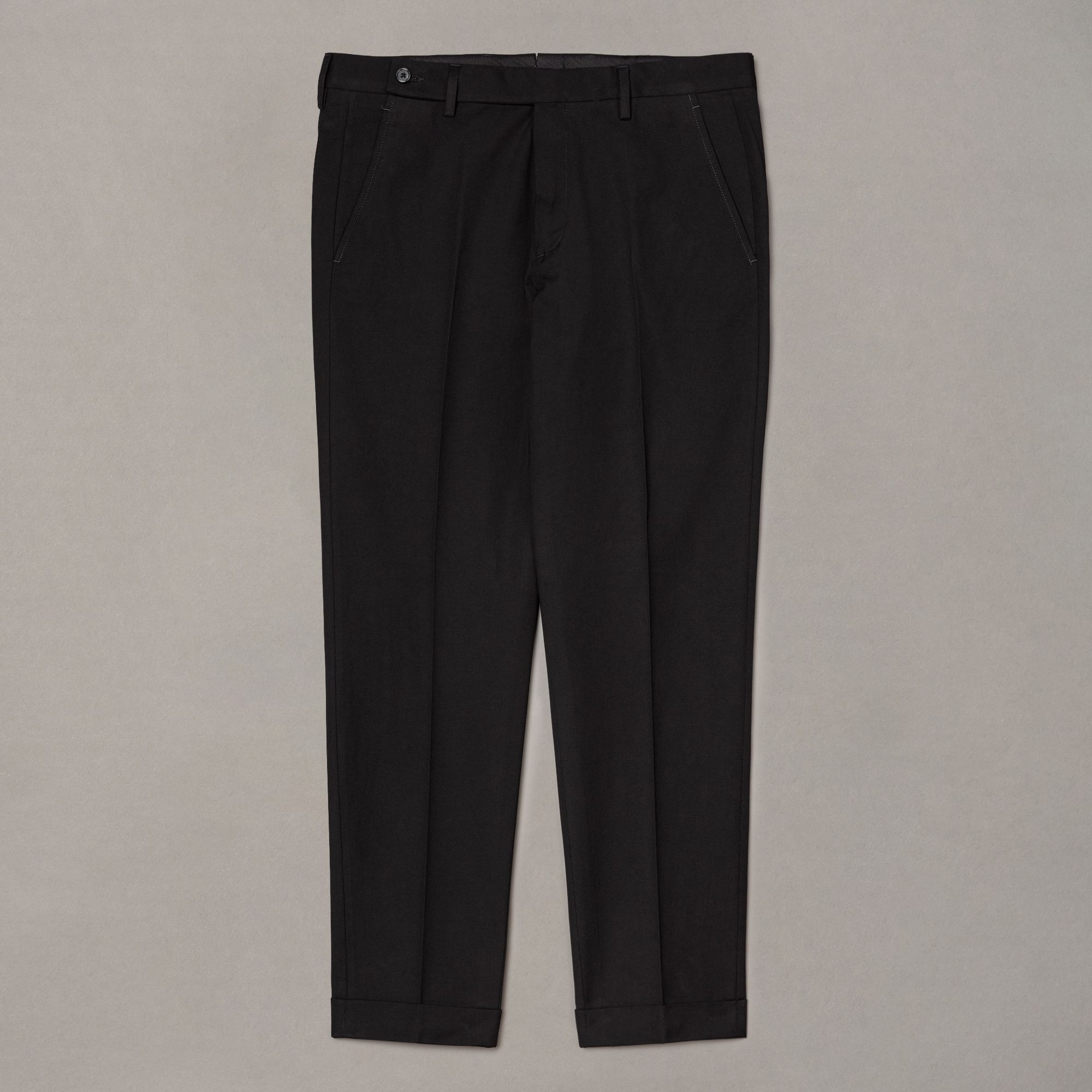 Black Cuffed Trousers