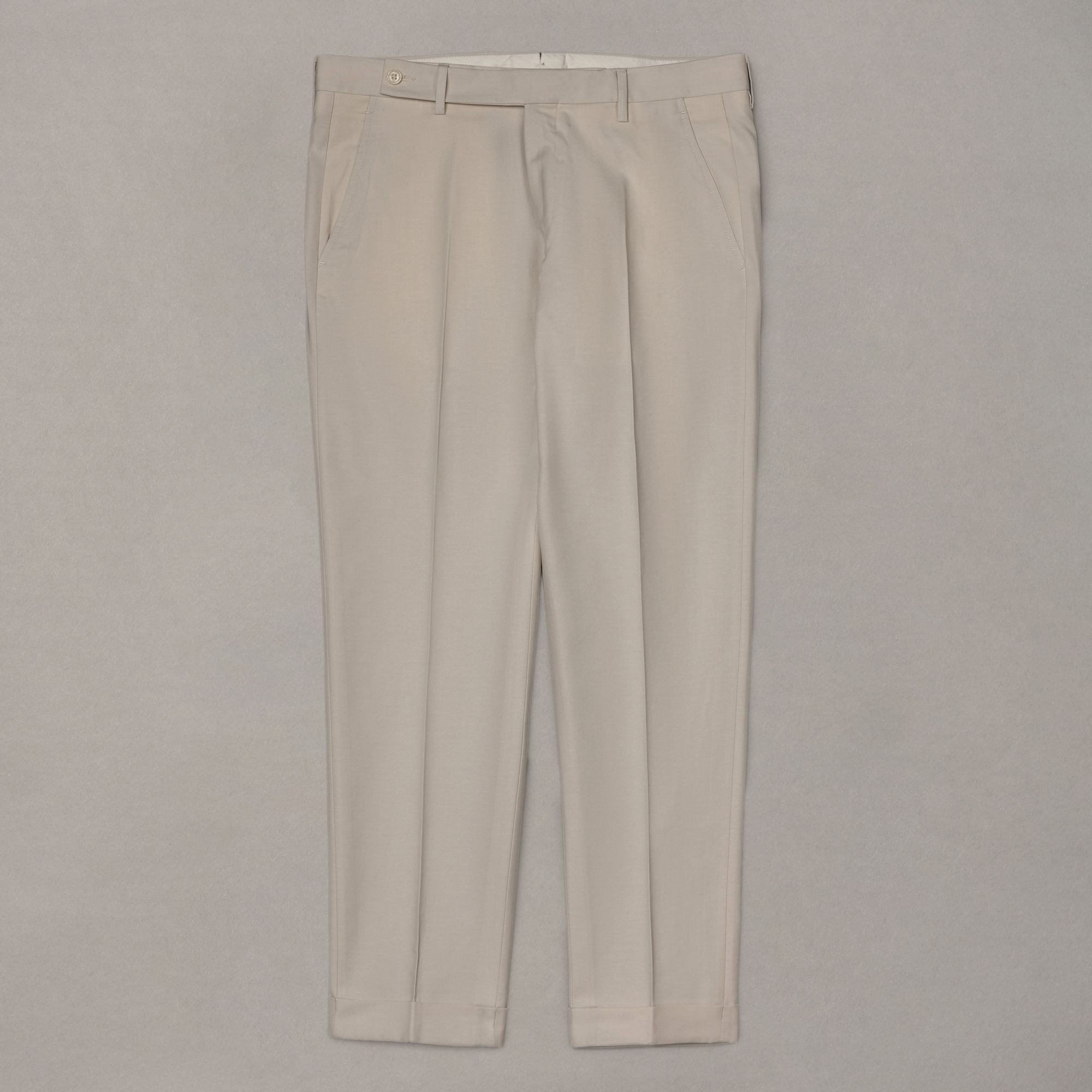 Cuffed Ecru Trousers