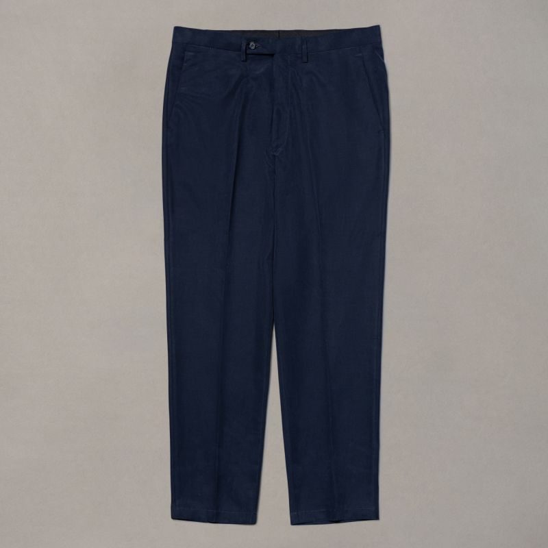 Blue Cupro-Cotton Trousers