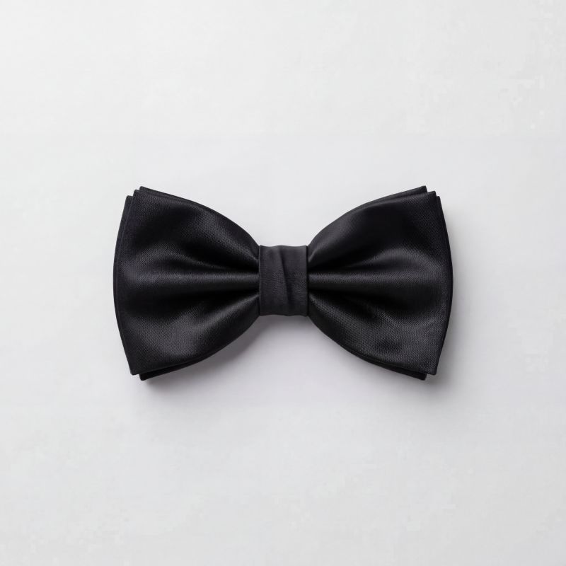 Black Silk Bow Tie